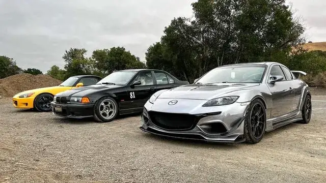 Mazda RX-8 różne typy spoilerów porównanie