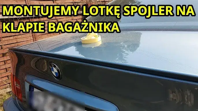 montaż spoilera na klapie bagażnika E46 Compact